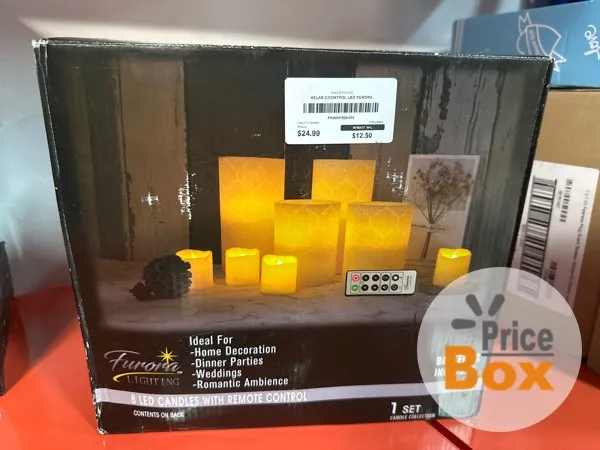 VELAS C/CONTROL LED FURORA