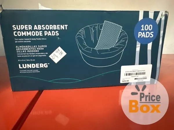 SUPER ABSORBENT COMMODE PADS