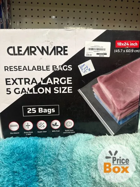 CLEAR WARE EXTRA LARGE